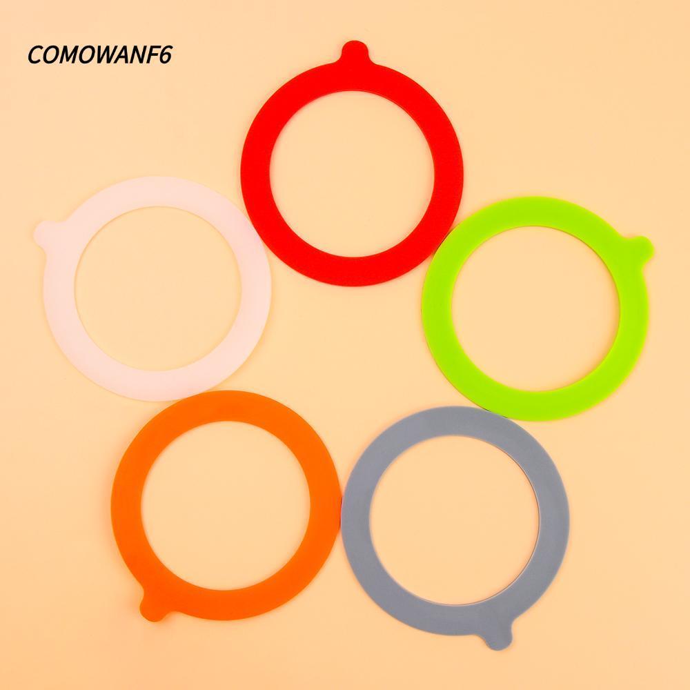 COMWANF6 ซิลิโคนซีลขวดนํากลับมาใช้ใหม่เปลี่ยนเครื่องซักผ้ายางซีล Mason Jars ปะเก็น