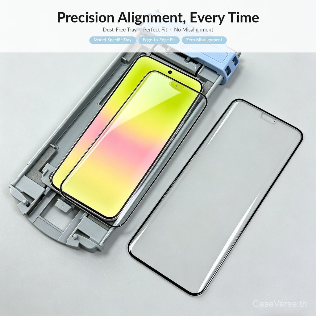 3Dโค้งกาวเต็ม9Hกระจกนิรภัยป้องกันหน้าจอปราศจากฝุ่นติดตั้งง่ายHDล้างลายนิ้วมือปลดล็อคสําหรับVivo X300