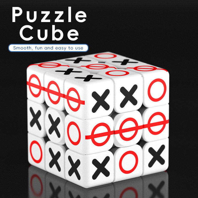 Tic tac toe Third-tic tac toe UV Printing รูปแบบที่ไม่ซ้ํากัน Third-Layer Rubiks Cube tic-tac @-