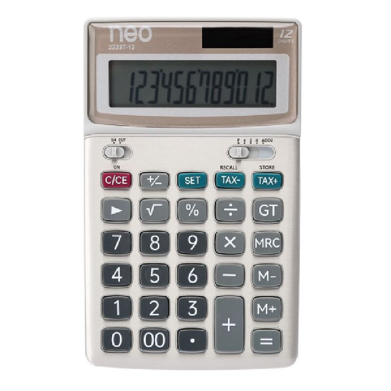 NEO เครื่องคิดเลข 12 หลัก รุ่น 2223T-12 สีเทา