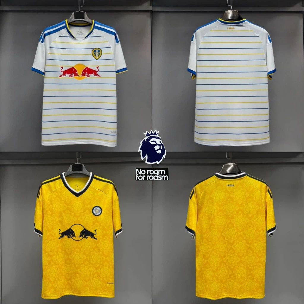 แฟนๆ edition 2026/27 Season Leeds United Home Away เสื้อฟุตบอลสีเหลืองสีขาว