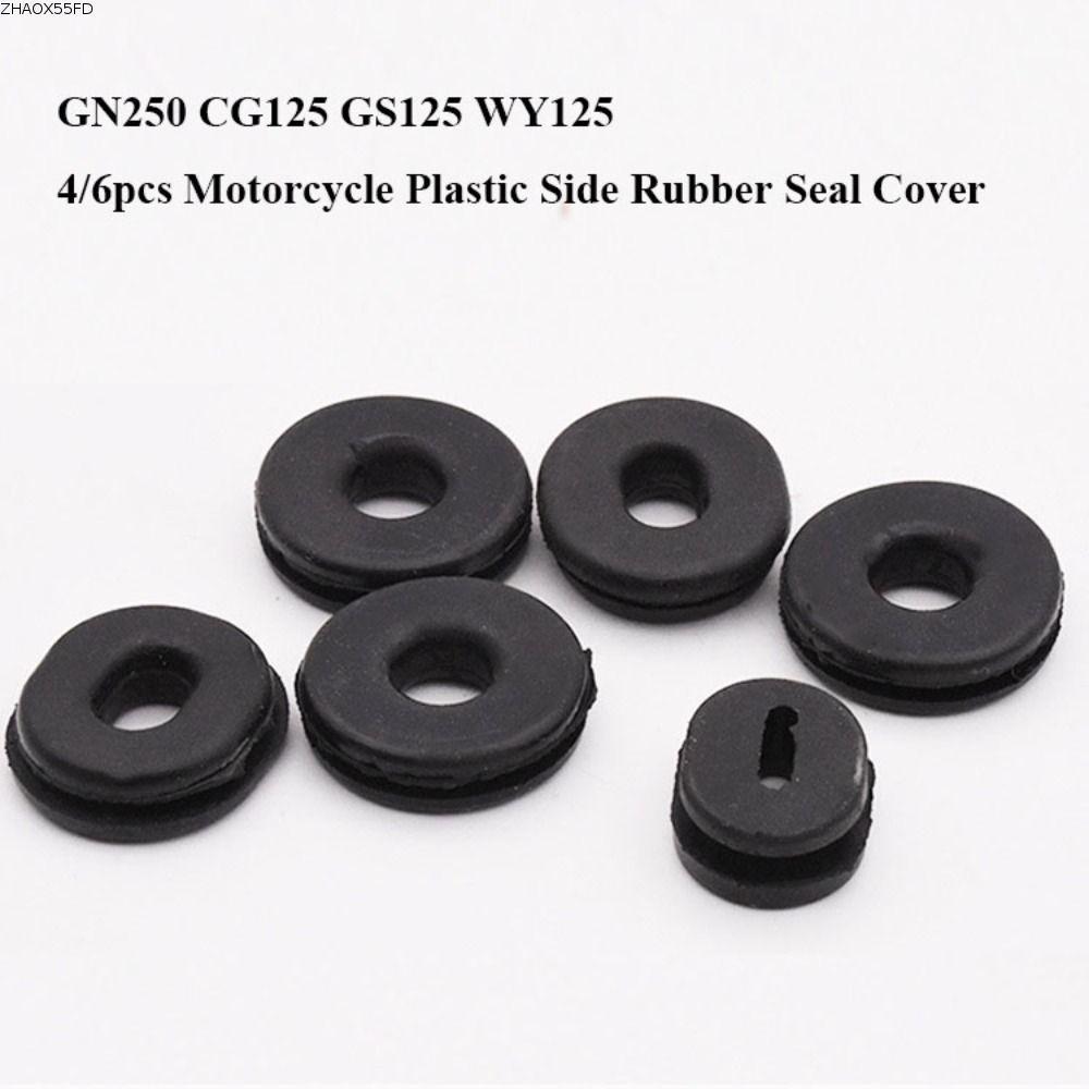 ZHAOX55OI 4/6pcs ฝาครอบด้านข้างพลาสติก,สีดํารถจักรยานยนต์ด้านข้าง,คุณภาพสูงแผ่นป้องกันสําหรับ GN250 