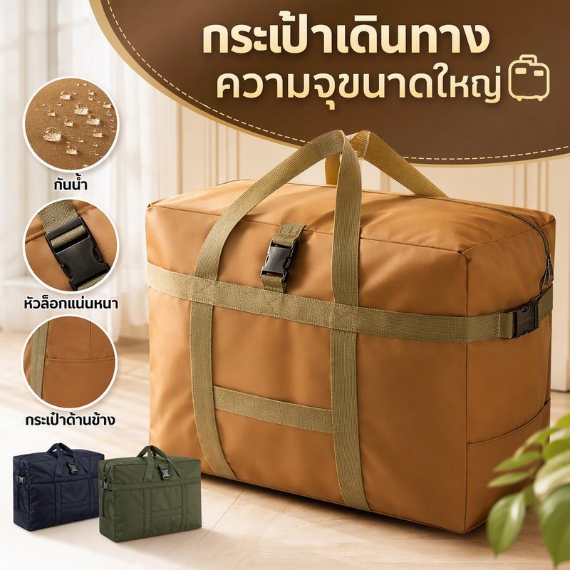 กระเป๋าเดินทางพกพา ผ้าออกซ์ฟอร์ด 600D กระเป๋าเดินทาง 70*35*48cm กันน้ํา ใบใหญ่ ใส่เสื้อผ้า เหมาะสำหรับการเดินทางไกล