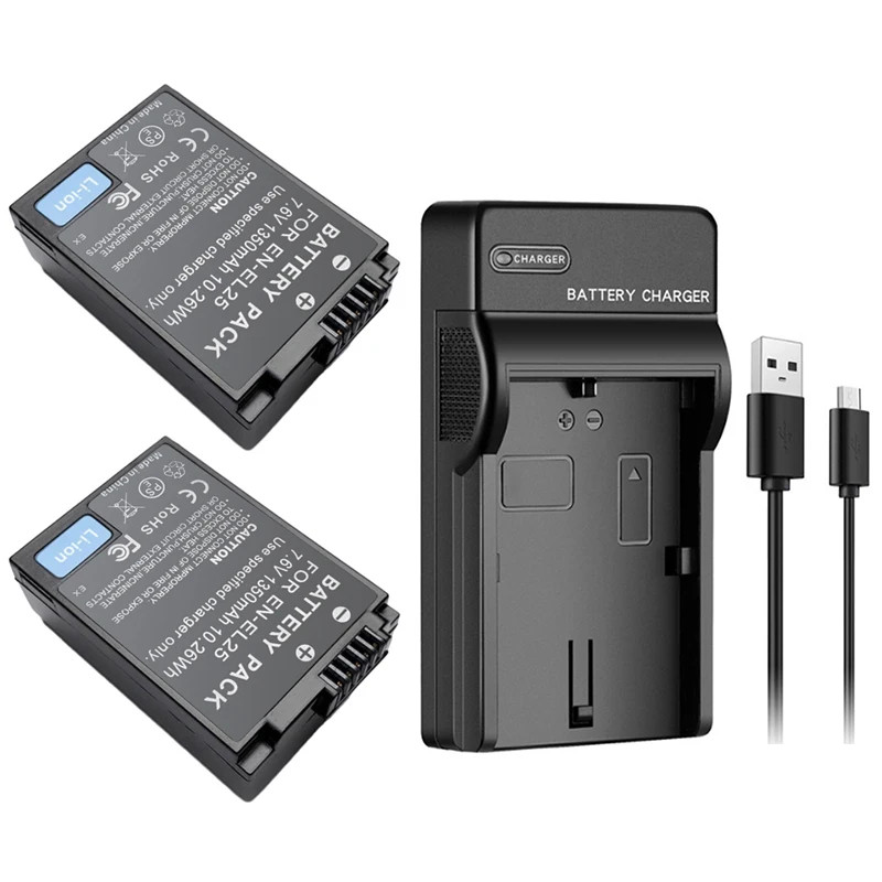 1350mAh EN-EL25 ENEL25 EN EL25 แบตเตอรี่ Li-ion แบบชาร์จไฟได้สําหรับ Nikon Z50 Zfc Z50 Z30 S6150 S62