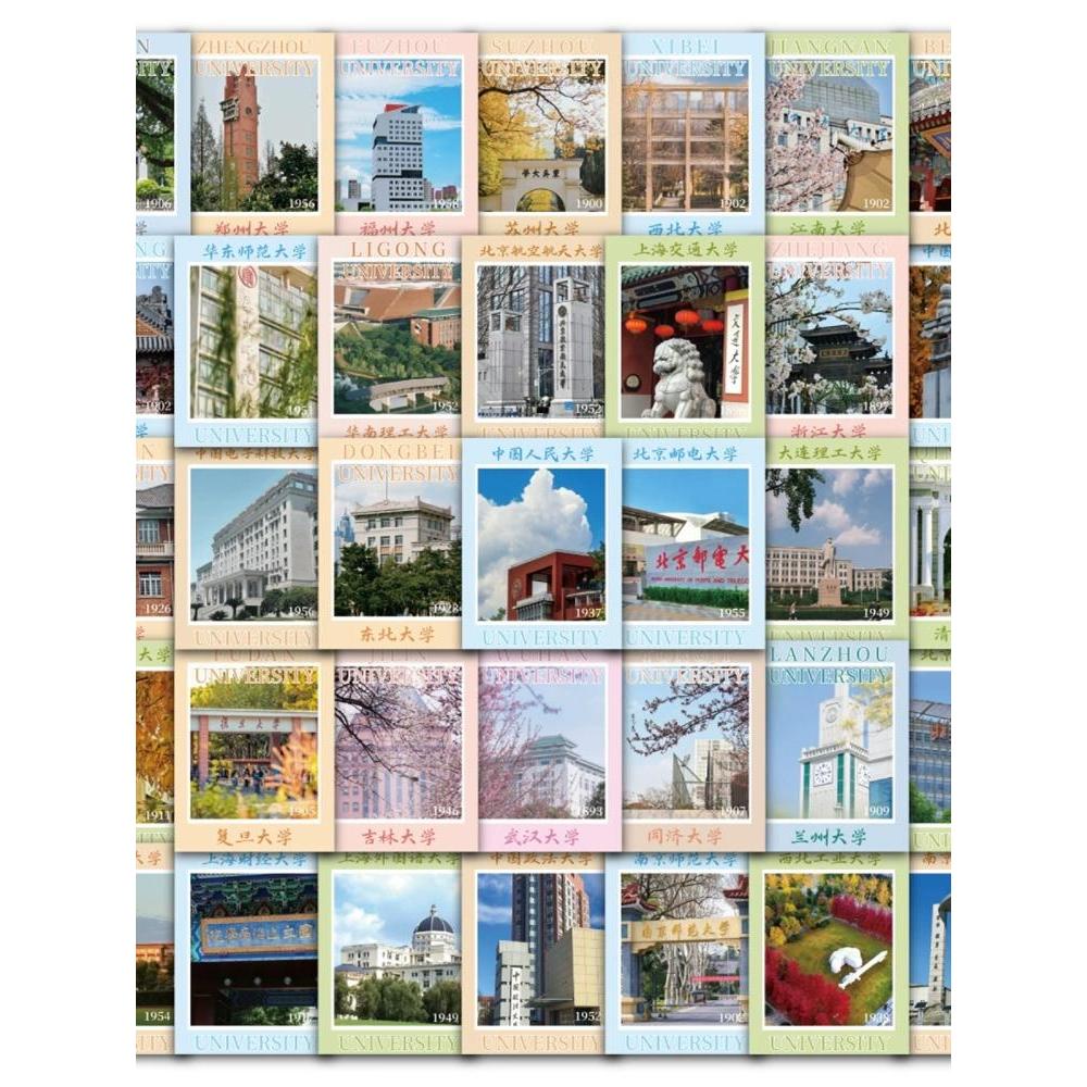 60 สติ๊กเกอร์โรงเรียนชื่อดังจีน Qinghua เทคโนโลยีการป้องกันมหาวิทยาลัยจีนเหนือ985211สติ๊กเกอร์กันน้ํ