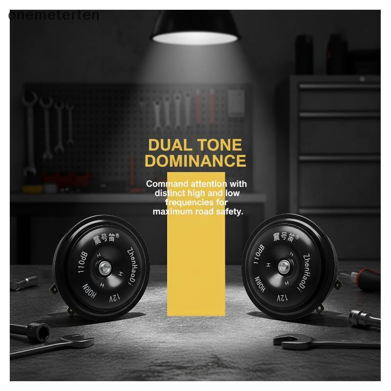 Rten 12V 110DB รถไฟฟ้าแตรรถไฟ Super Loud กันน้ํา Snail Horn สําหรับ ATV รถจักรยานยนต์ Tru ยานยนต์ใช้