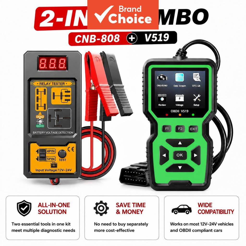El50448 Tpms Relearn Tool & V519 Obd2 Scanner Code Reader ชุดวินิจฉัยซ่อมรถยนต์