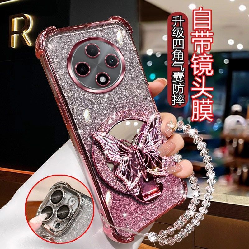 ขายึดกระจกผีเสื้อเหมาะสําหรับOppoA3proเคสโทรศัพท์PJY110 Glitter Soft Shellหญิงสไตล์ใหม่รวมทุกอย่างกั