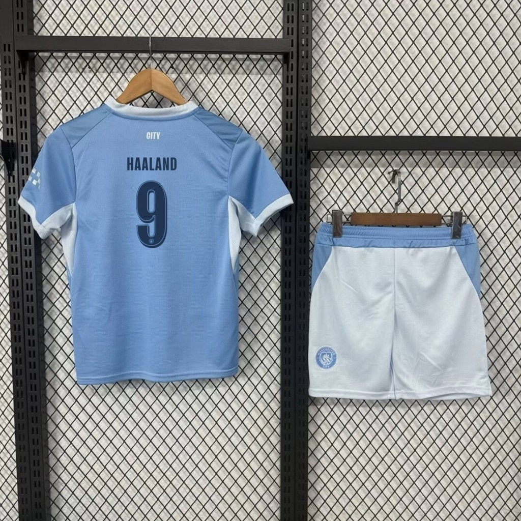 เสื้อ Man Club 26-27 Home HAALAND #9 ชุดเสื้อฟุตบอลเด็ก