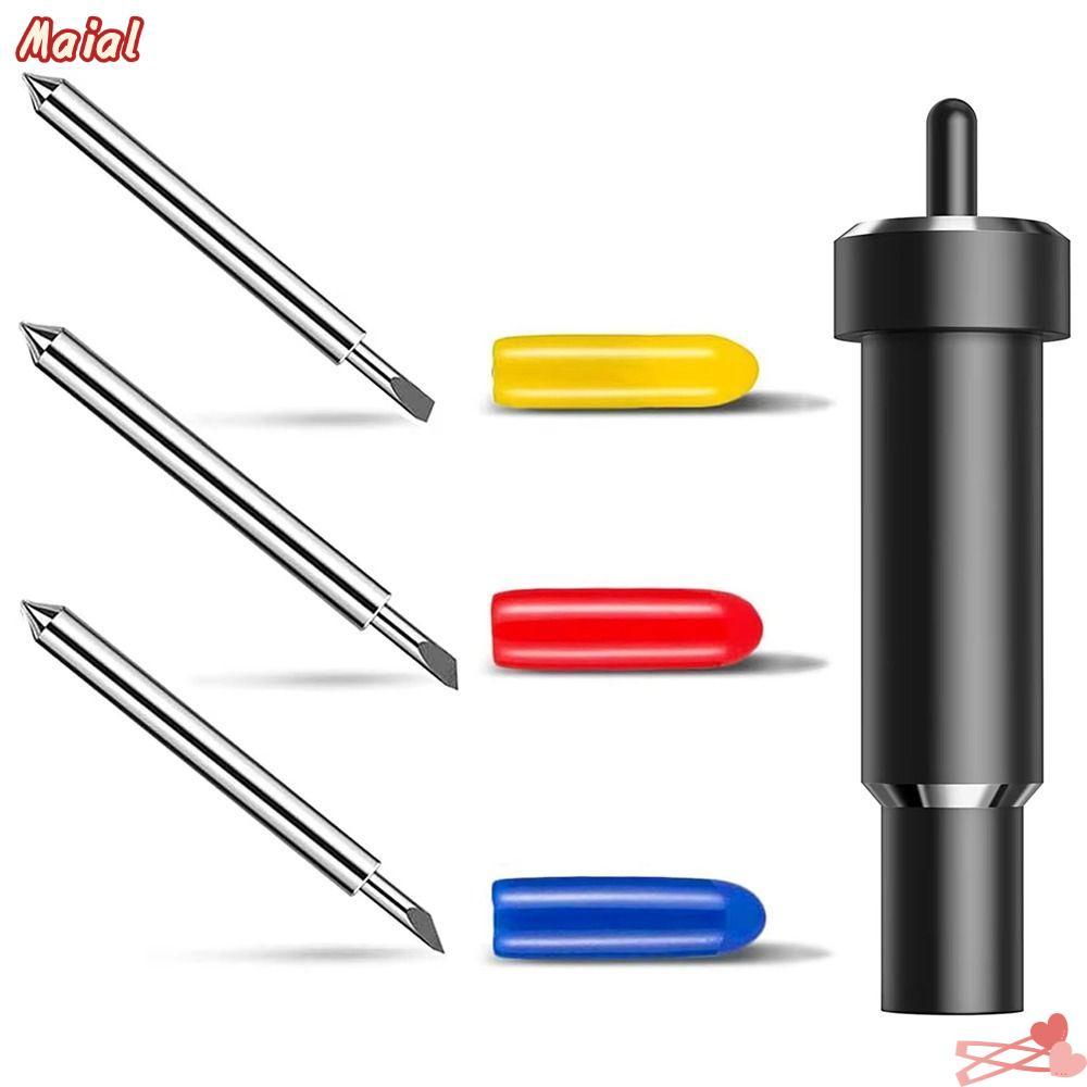 MAAIL ใบมีดตัดลึก, ใบมีดพล็อตเตอร์โลหะเรียบ, 30 45 60 องศาเปลี่ยนใบมีดสําหรับ Cricut Explore 3/Air 2