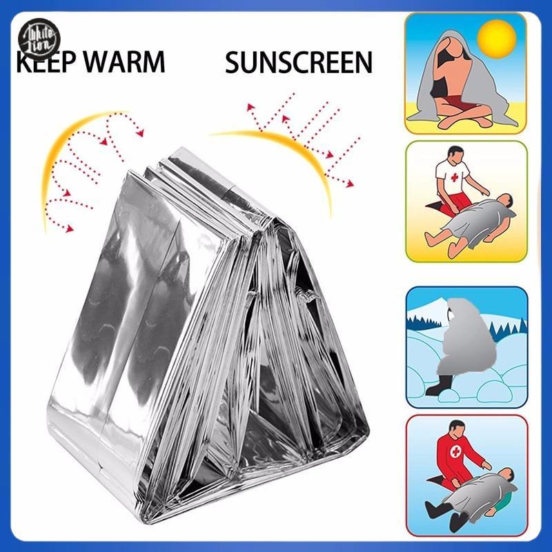 WL| พับฉุกเฉิน nket 210 ซม.* 130 ซม.เงิน/ทองฉุกเฉิน Survival Rescue Shelter กลางแจ้ง Camping Keep Wa