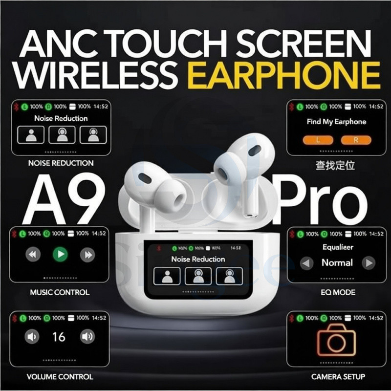 Singee A9 Pro หูฟังไร้สายบลูทูธ 5.4 | หูฟังตัดเสียงรบกวน ANC พร้อมไมโครโฟนและไฟแสดงสถานะ LED