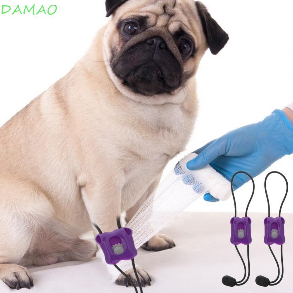 DAMAO สัตว์ Tourniquet ปรับ Professional สําหรับสุนัขแมว 2 ชิ้นพลาสติกยืดหยุ่นฉุกเฉิน Tourniquet