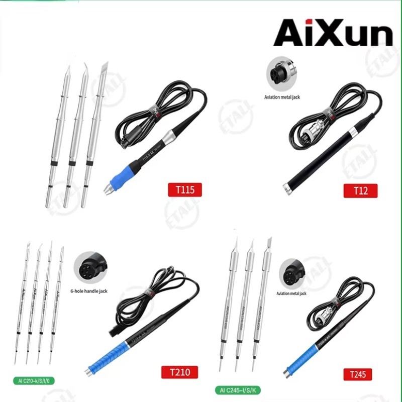 Aixun C210 C245 C115 หัวแร้งเคล็ดลับ T12 สถานีสําหรับ T210 T245 T115 Original Sugon T26 T26D ตะกั่วฟ