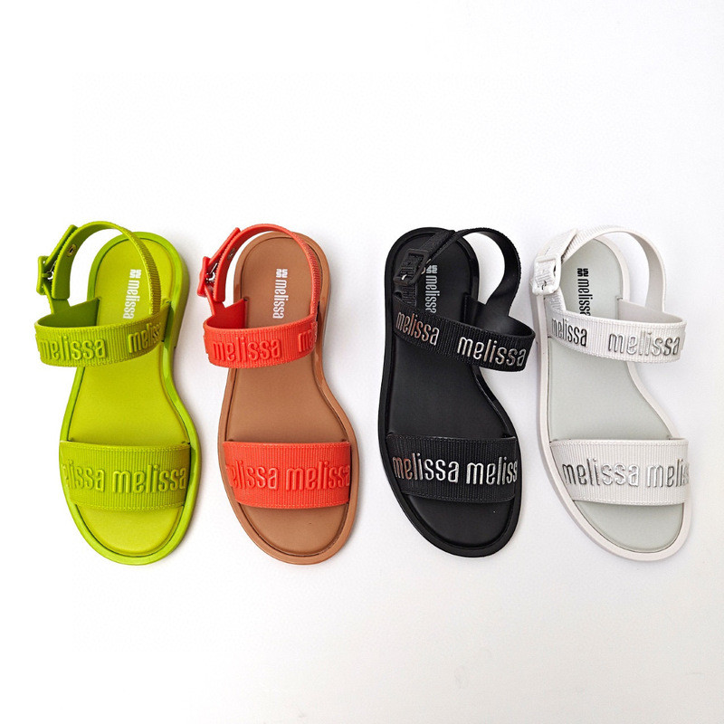 Melissa รองเท้าผู้หญิง Jelly Shoes Melissa รองเท้าแตะส้นแบน รองเท้าชายหาด