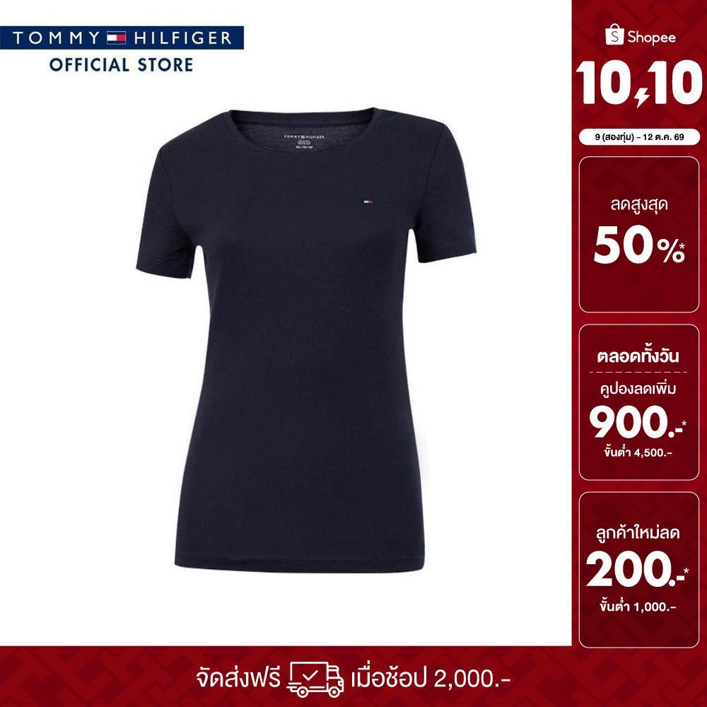 [Special Collection] Tommy Hilfiger เสื้อยืด ผู้หญิง รุ่น 76J4869 BDS - สีดำ