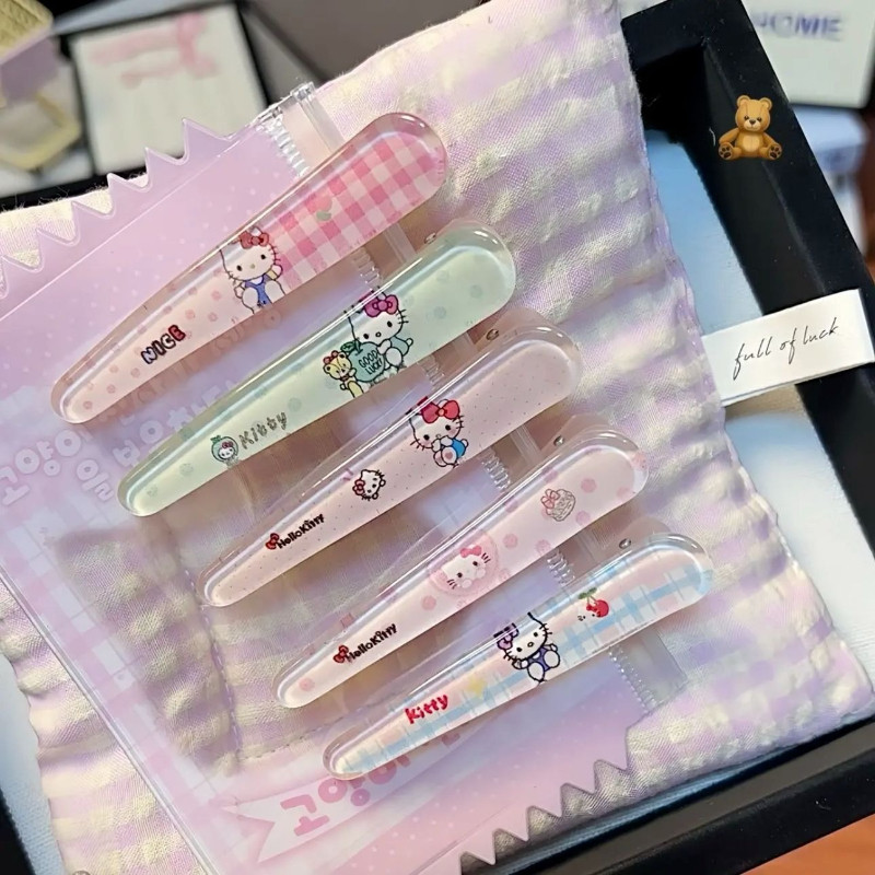 ของตกแต่งทรงผมคลิป แบบปากเป็ดและหน้าม้า สไตล์เกิร์ลลี่ น่ารักสำหรับสาวๆ
