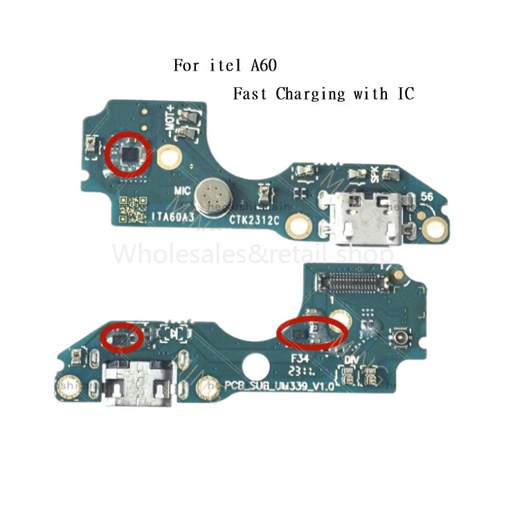 For itel A60 A662 A662L Fast Charger Port Plug Jack MIC Quick Charging Board IC HuoLSP