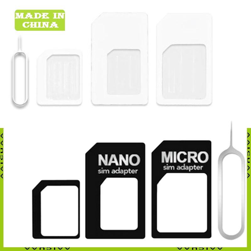 AA Micro Standard SIM สําหรับซิมการ์ดนาโน Adpter Converter ชุดเครื่องมือเครื่องตัด