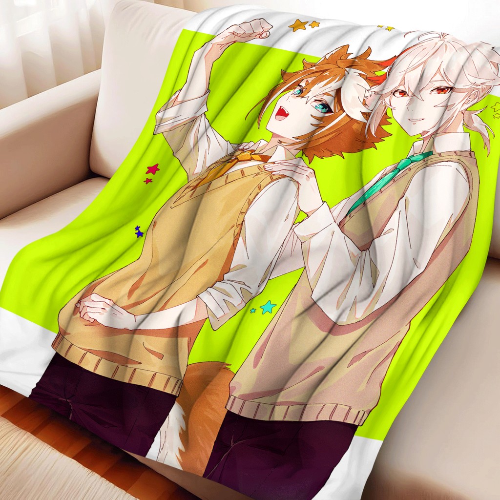 ผ้าห่ม Genshin Impact Gorou สำหรับปิกนิกและนอนสบาย