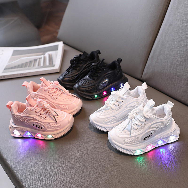 รองเท้าเด็กวัยหัดเดิน แบบ breathable lighted ดีไซน์ soft-soled สบายตัว เหมาะสำหรับฤดูใบไม้ผลิและฤดูใบไม้ร่วง