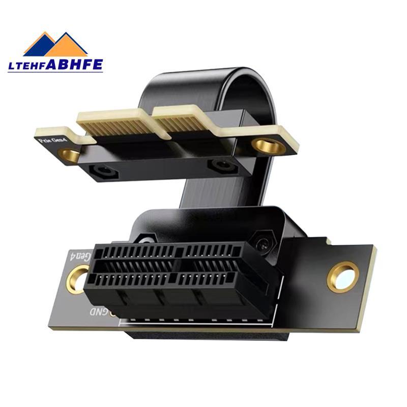 [ขายร้อน L] PCIE4.0X1 Extension การ์ดเครือข่ายไร้สาย Riser Cable Dual 90 องศามุมขวา Mini Slot DMA Bo