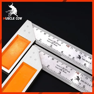 MUSCLE COW ฉากวัดมุมรูปตัวแอล สแตนเลส (10 นิ้ว/12 นิ้ว) แข็งแรง แม่นยำ เหมาะสำหรับงานไม้