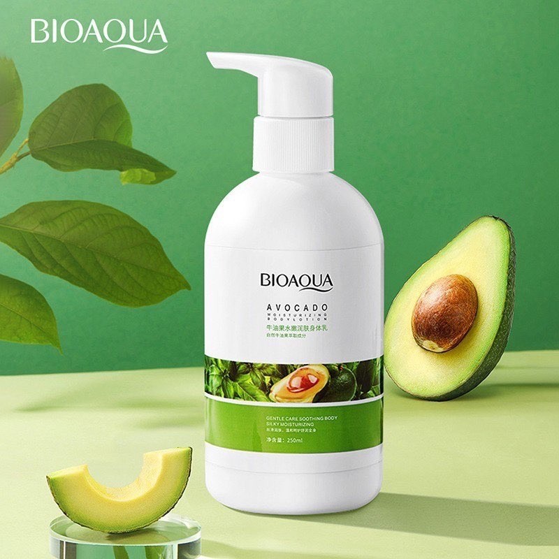 อโวคาโดบอดี้โลชั่น🥑BIOAQUAโลชั่นผิวขาว โลชั่นบำรุงผิว โลชั่นทาผิว ครีมทาผิวขาว ครีมทาผิว ครีมทาตัว โลชั่นบำรุงตัว 250ml