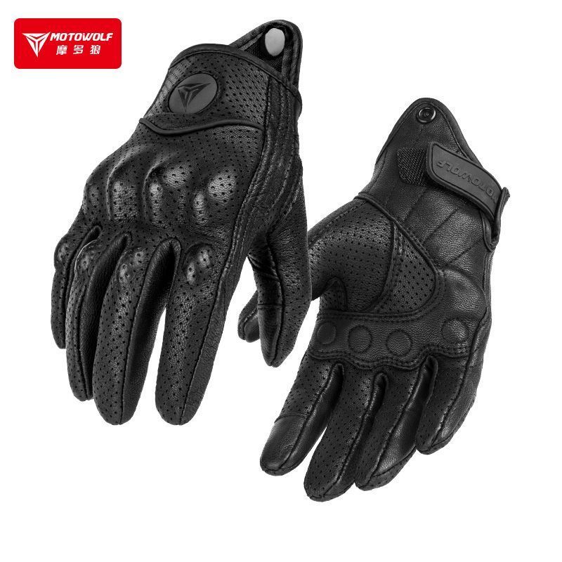 ถุงมือมอเตอร์ไซค์ MotoWolf MDL0302 ทำจากหนังทัชสครีนและตาข่าย ออกแบบมาสำหรับการระบายอากาศได้ดี และมีสนับมือเพื่อความสะดวก