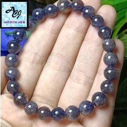 สร้อยข้อมือ Iolite ธรรมชาติ 7 มม.+ 精品天然青石手 7 มม.+