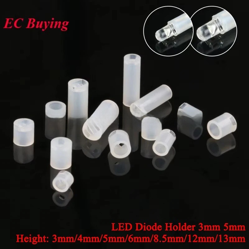 100pcs 3 มม.5 มม.LED ไดโอดผู้ถือคลิป Bezel ซ็อกเก็ต DIY Light Emitting ไดโอด 3/4/5/6/7 มม.LED Spacer โคมไฟโพสต์โคมไฟ