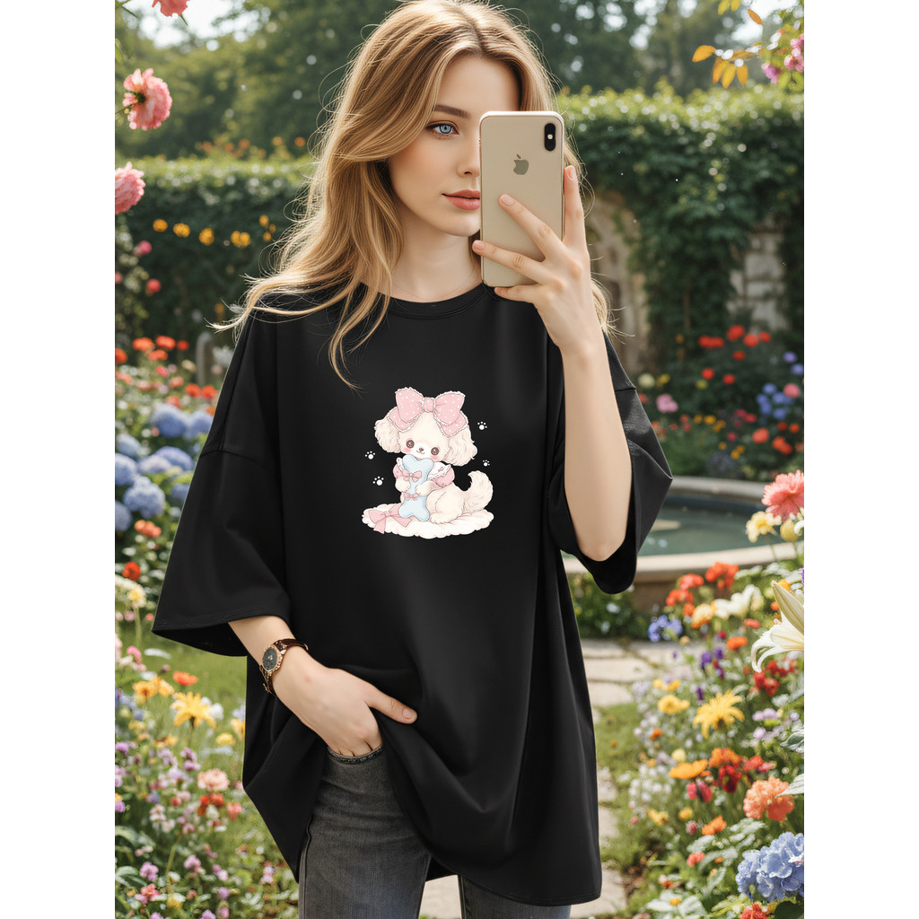 2Y783 [AIYOU] M-5XL TShirt ผู้หญิง TShirt Plus ขนาด T เสื้อเสื้อ T เสื้อผ้าผู้หญิงแฟชั่นรอบคอผ้าไหมเ