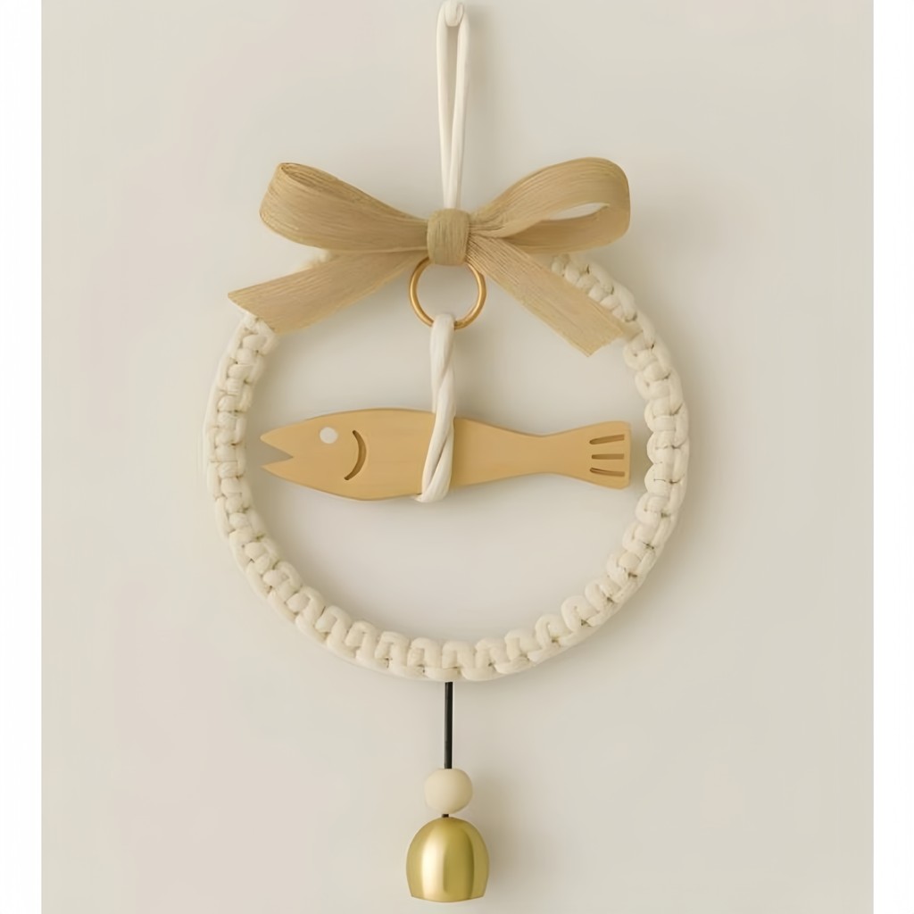 Alaska Pollock Bow Bell แขวนผนัง สำหรับตกแต่งบ้านหรือรถยนต์