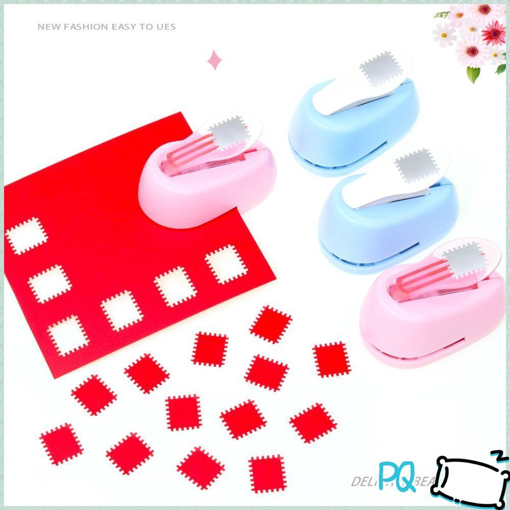PQ Stampลายนูน|Embosser DIY Crafts Stamp Border Punch, แบบพกพาประหยัดแรงงาน Handmade Stamp Shape Pun