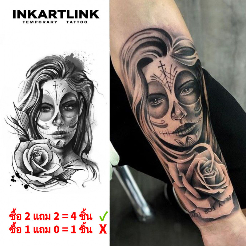 Inkartlink Magic Tattoo, กันน้ํา, กึ่งถาวร, ติดทนนาน, ชั่วคราว, สติ๊กเกอร์รอยสักปลอมสไตล์มินิมอล, Jo