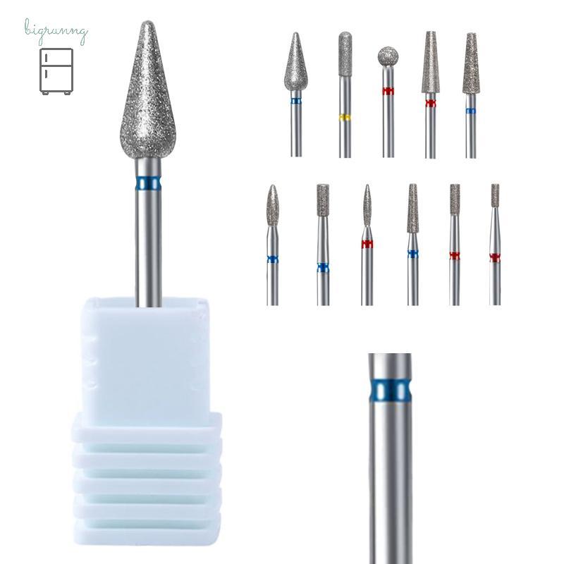 [bigrunng] เพชรเจาะเล็บ Bits ทําความสะอาดหนังกําพร้าสําหรับสว่านไฟฟ้าทําเล็บมือเล็บเท้าขัดเล็บเครื่อ