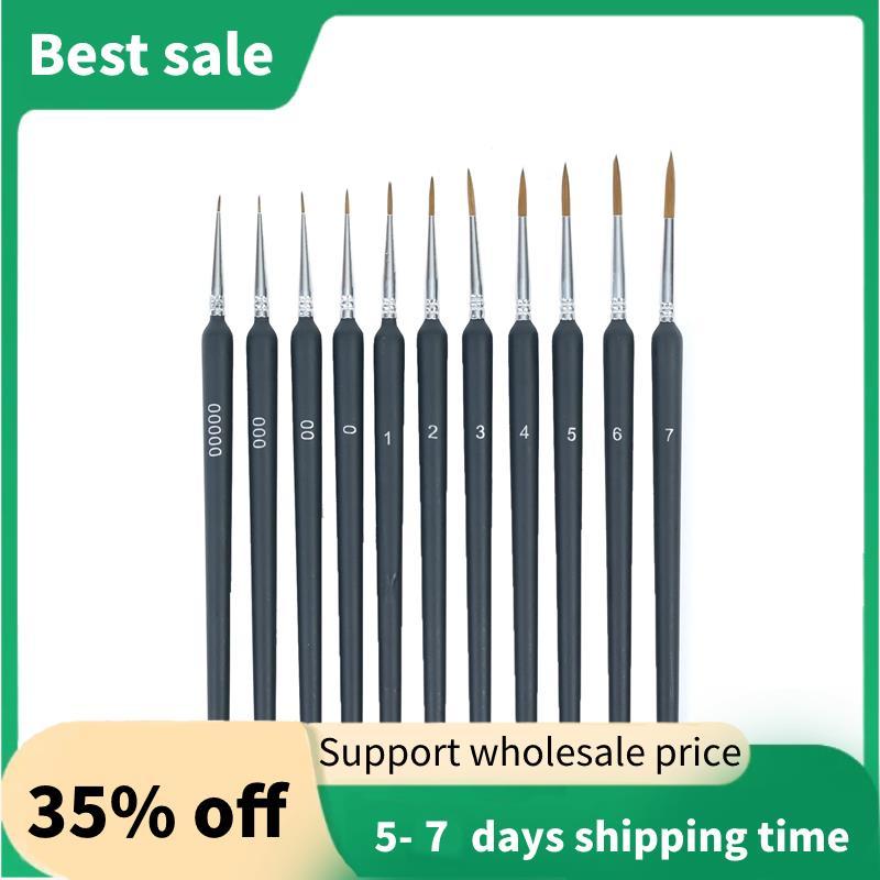 Detail Brush Set for Fine Detailing & Painting สีน้ํา ออยล์- ของจิ๋ว รุ่น 11 ชิ้น