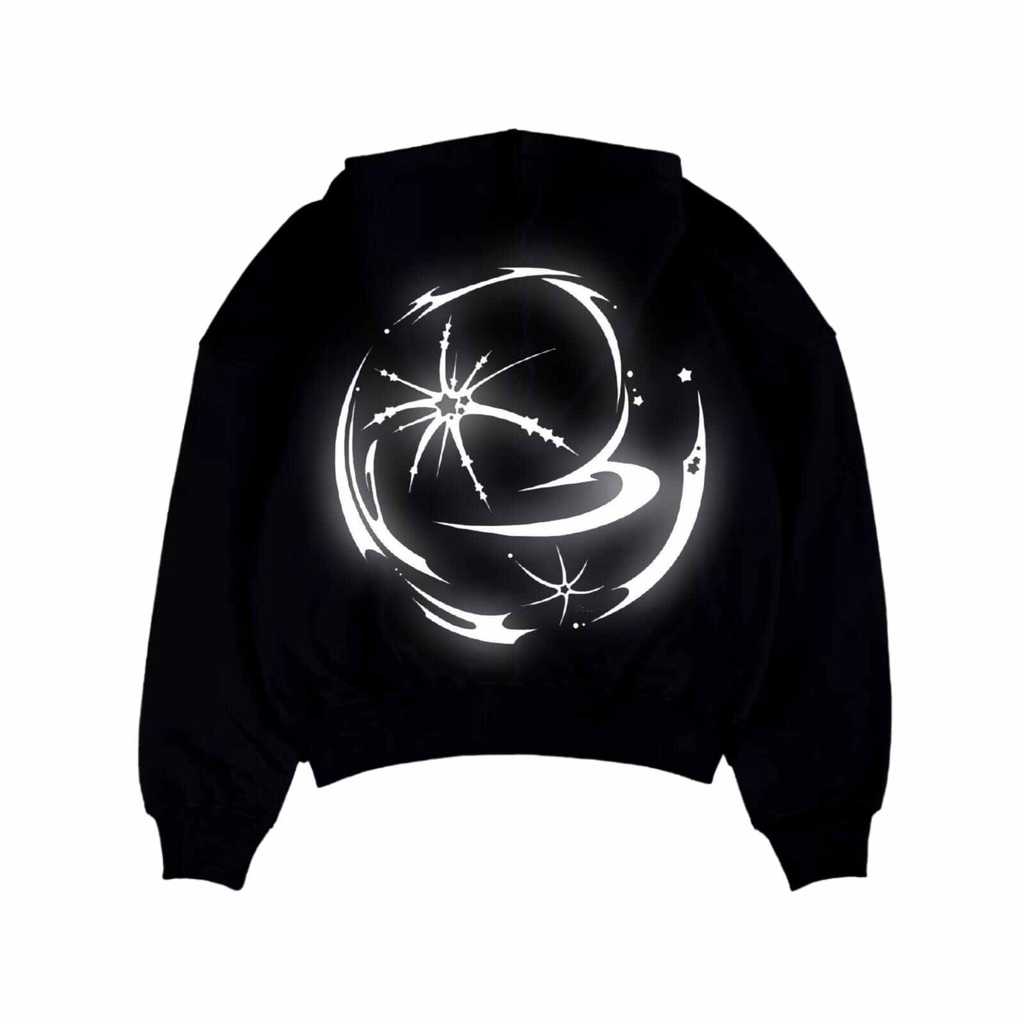 Kaos MSTN /ZPPER เสื้อฮู้ด boxy SABLON NYALA parkour สีดํา