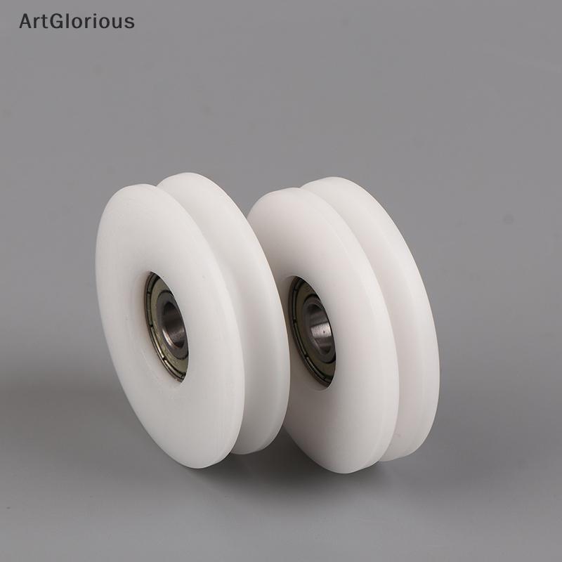 Art 8*50*12 มม.สล็อตกว้าง 5/7 มม.U Groove Roller Guide ล้อ POM ไนลอน Groove เชือกลวดแบริ่ง N