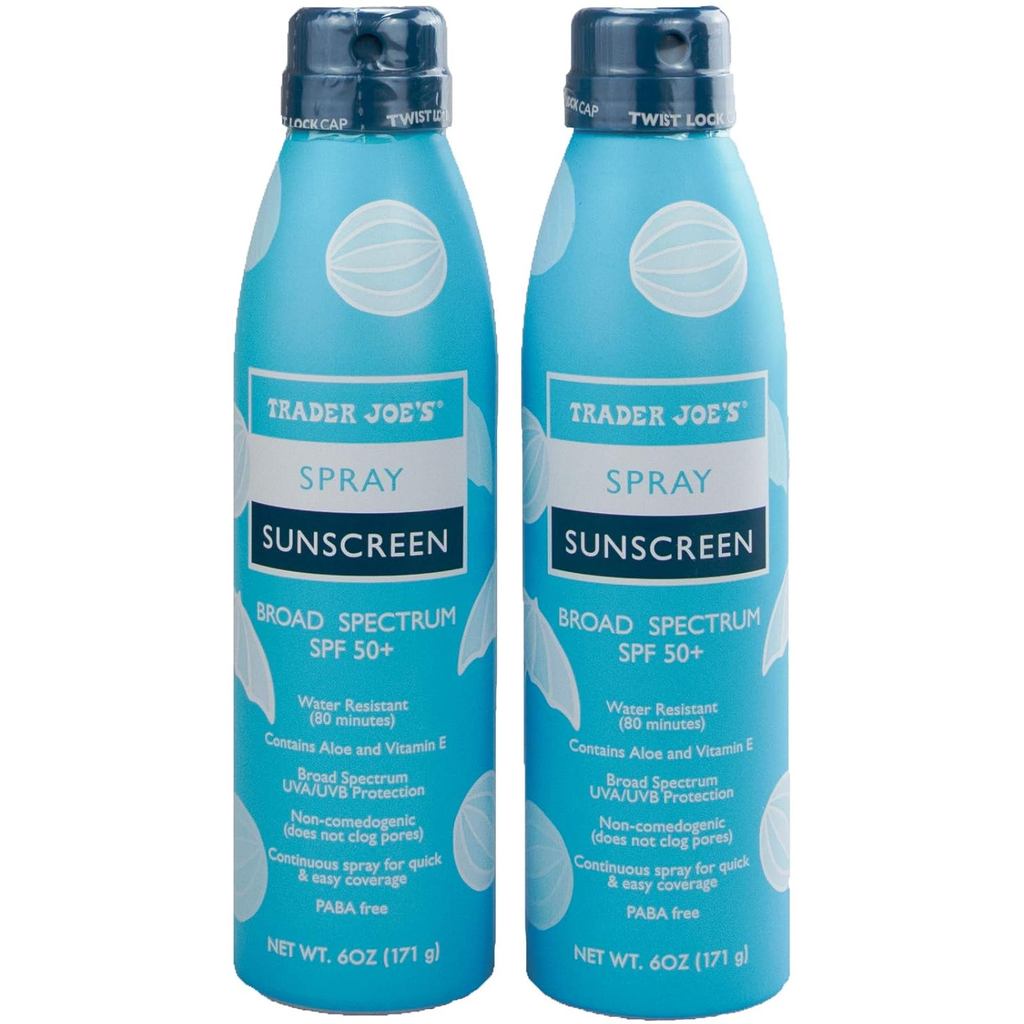 Trader Joes Nourish Spray Sunscreen SPF 50+ Broad Spectrum (2-Pack)