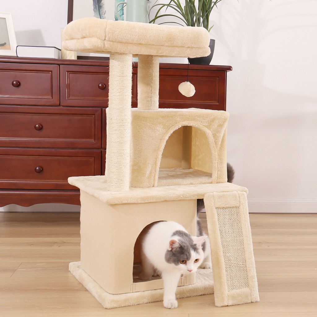 จัดส่งในประเทศ Cat Tree Luxury Cat Tower พร้อม Double Cond