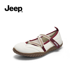 Jeep Retro Mary Jane รองเท้าผู้หญิง Breathable Flat Soft Sol…