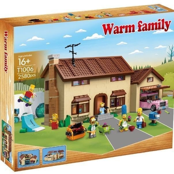 ซูเปอร์มาร์เก็ตของขวัญวันเกิดประกอบเด็กประกอบ ซิมป์สัน ครอบครัวอาคารบล็อกประกอบเข้ากันได้เลโก้71016ข