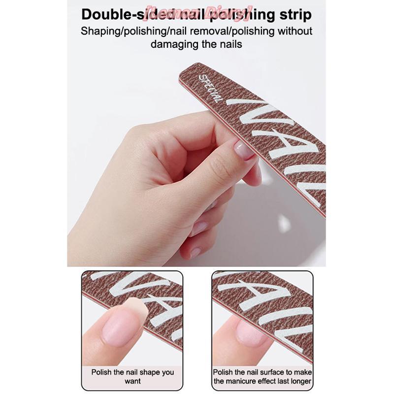 แอลดี| Pro เล็บตะไบเล็บ Dual Sided Nail Care เครื่องมือ Buffing Sanding Halfmoon รูปร่างเล็บล้างทําความสะอาดได้ 100/150/180/240 Grit ใหม่ ราคา ถูกที่สุด ดีลบีเคเค แกลเลอรีภาพที่ 4