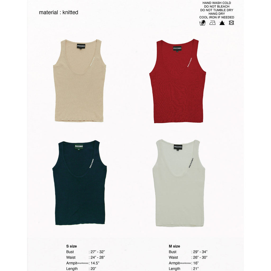 Piccoro - Knitted Logo Tank เสื้อกล้ามโลโก้ทอทั้งตัว