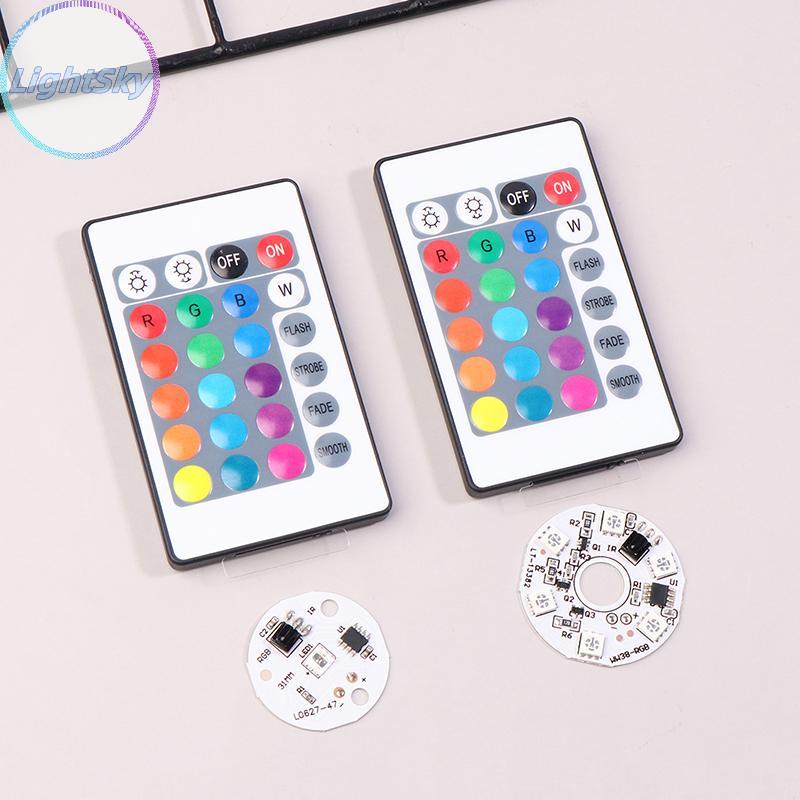 LightSky DC5V แรงดันไฟฟ้าต่ํา LED RGB Light Board 16 สีสีสันGradientรอบโคมไฟรีโมทคอนโทรล USB DIY Nig