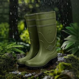 SEPATU BOOT KARET HIJAU SEPATU PROYEK SEPATU PRIA WANITA BERKEBUN BAHAN EVA  ANTI AIR MURAH COD