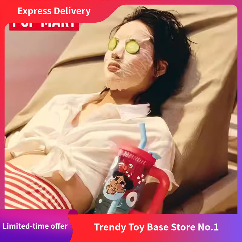 POPMART CRYBABY Vacation Mode On Series Straw Cup สินค้าของขวัญ