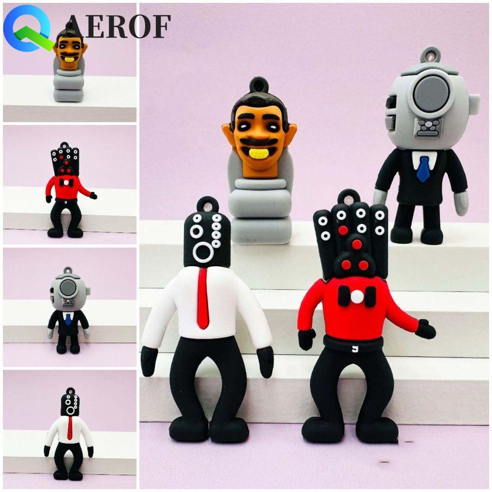 AEROF Skibidi Bop พวงกุญแจ, Skibidi ห้องน้ํา Skibidi Bop อะนิเมะห้องน้ํา Man พวงกุญแจ, รูปของเล่น PV