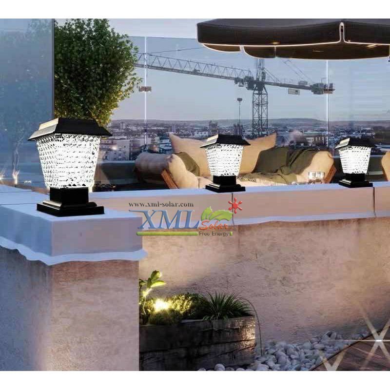 โคมไฟหัวเสาโซล่าเซลล์ + AC ทรงสี่เหลี่ยม ไซส์ใหญ่ (เปิดได้ 2 แสง)(1 แถม 1) - รูปที่ 6